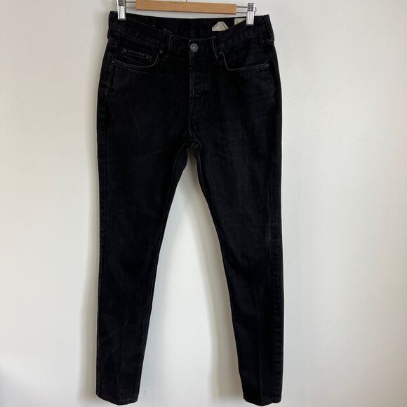 Allsaints Women’s Size 30 Black Cigarette Skinny Jeans All Saints Button Fly - Picture 1 of 16